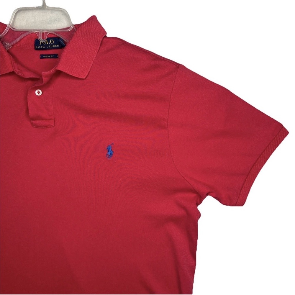 Ralph Lauren Polo Shirt Men XL Red Short Sleeve Classic Fit Cotton custom fit